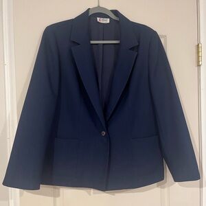 Vintage Women's Blazer Single Button Formal Business Casual Girl Boss